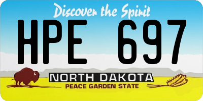 ND license plate HPE697