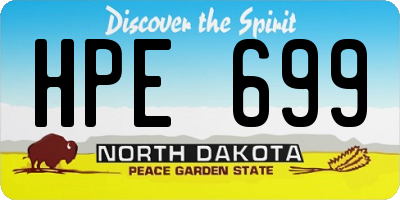 ND license plate HPE699