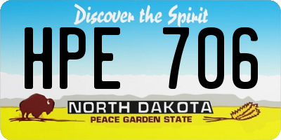 ND license plate HPE706