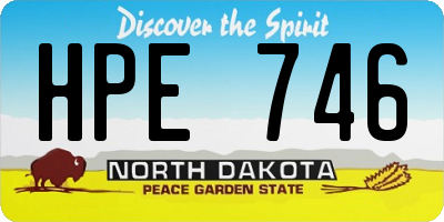 ND license plate HPE746