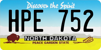 ND license plate HPE752