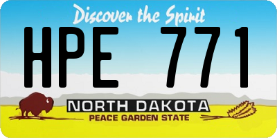 ND license plate HPE771