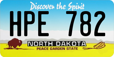 ND license plate HPE782