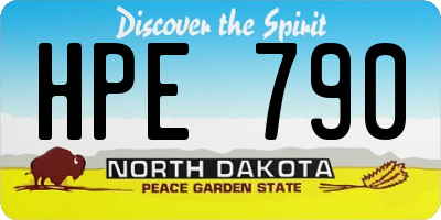 ND license plate HPE790