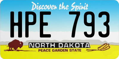 ND license plate HPE793