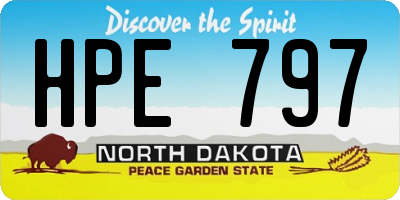 ND license plate HPE797