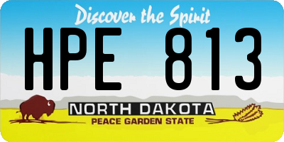 ND license plate HPE813