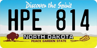 ND license plate HPE814