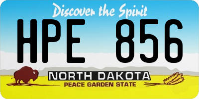 ND license plate HPE856