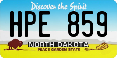 ND license plate HPE859