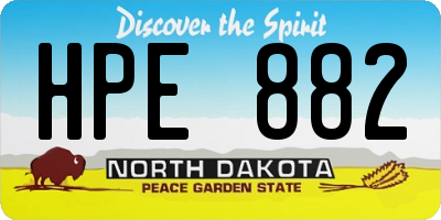 ND license plate HPE882