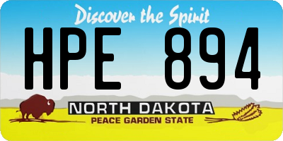 ND license plate HPE894