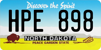 ND license plate HPE898