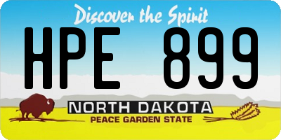 ND license plate HPE899
