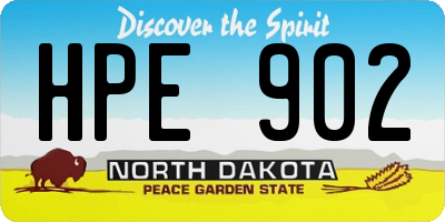ND license plate HPE902