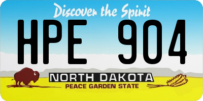 ND license plate HPE904