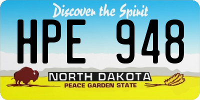 ND license plate HPE948