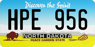 ND license plate HPE956