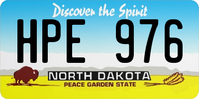 ND license plate HPE976