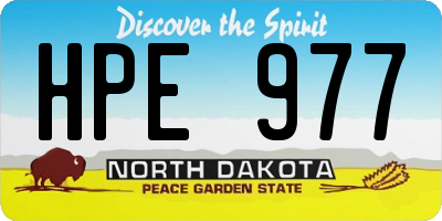 ND license plate HPE977