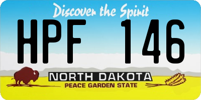 ND license plate HPF146