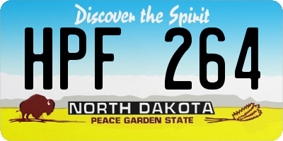 ND license plate HPF264