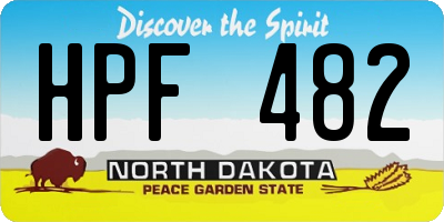 ND license plate HPF482
