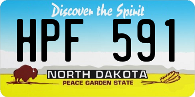 ND license plate HPF591
