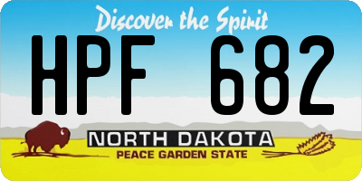 ND license plate HPF682