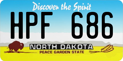 ND license plate HPF686
