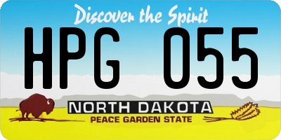 ND license plate HPG055
