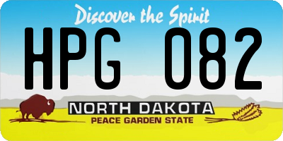 ND license plate HPG082
