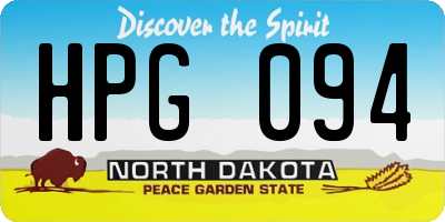 ND license plate HPG094