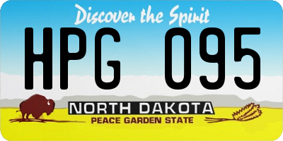 ND license plate HPG095