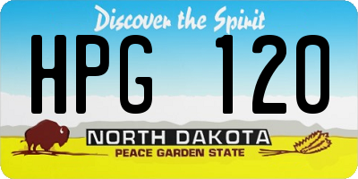 ND license plate HPG120