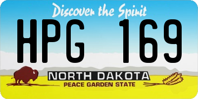 ND license plate HPG169