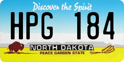 ND license plate HPG184