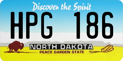 ND license plate HPG186