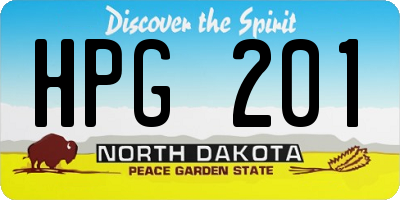 ND license plate HPG201
