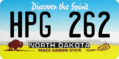 ND license plate HPG262