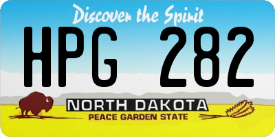 ND license plate HPG282