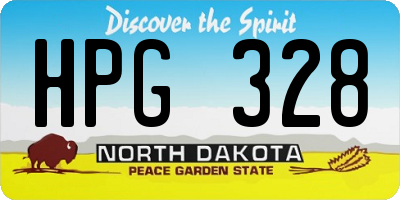 ND license plate HPG328