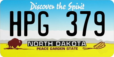 ND license plate HPG379