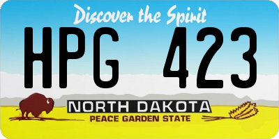 ND license plate HPG423
