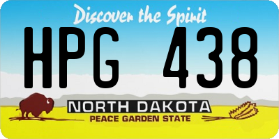 ND license plate HPG438