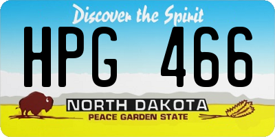 ND license plate HPG466