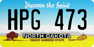 ND license plate HPG473
