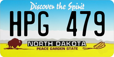 ND license plate HPG479
