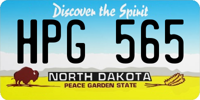 ND license plate HPG565