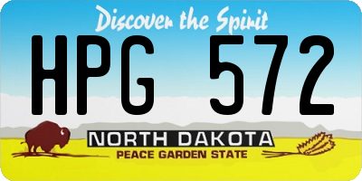 ND license plate HPG572